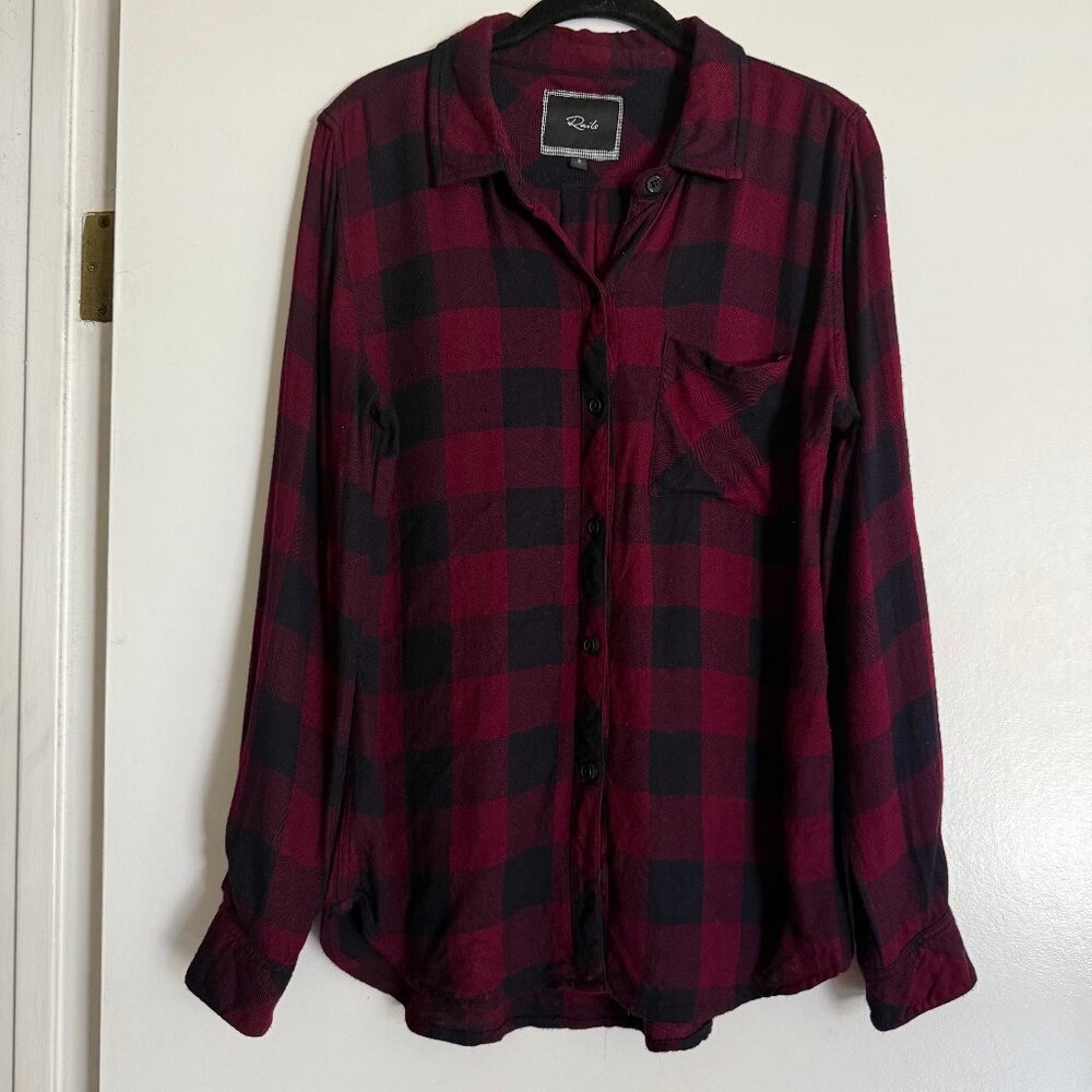 Rails Hunter Checkered Long Sleeve Button Down Wo… - image 1